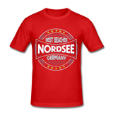 Nordsee Beaches - Männer Slim Fit T-Shirt - Rot