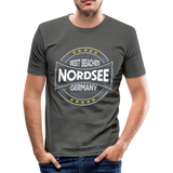 Nordsee Beaches - Männer Slim Fit T-Shirt - Graphite