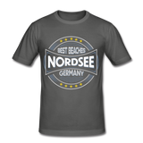 Nordsee Beaches - Männer Slim Fit T-Shirt - Graphite