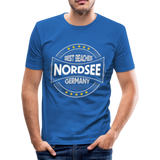 Nordsee Beaches - Männer Slim Fit T-Shirt - Königsblau