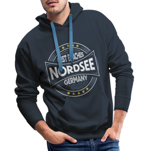 Nordsee Beaches - Men’s Premium Hoodie - Jeansblau