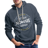 Nordsee Beaches - Men’s Premium Hoodie - Jeansblau