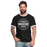 Nordsee Beaches - Männer Kontrast-T-Shirt - Schwarz/Weiß