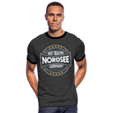 Nordsee Beaches - Männer Kontrast-T-Shirt - Anthrazit/Schwarz