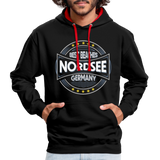 Nordsee Beaches - Männer Kontrast-Hoodie - Schwarz/Rot