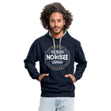 Nordsee Beaches - Männer Kontrast-Hoodie - Navy/Grau meliert