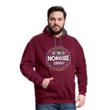 Nordsee Beaches - Männer Kontrast-Hoodie - Weinrot/Anthrazit