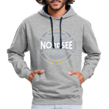 Nordsee Beaches - Männer Kontrast-Hoodie - Grau meliert/Navy