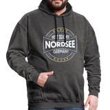 Nordsee Beaches - Männer Kontrast-Hoodie - Anthrazit/Schwarz