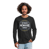 Nordsee Beaches - Männer Premium Langarmshirt - Schwarz