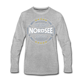 Nordsee Beaches - Männer Premium Langarmshirt - Grau meliert