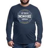 Nordsee Beaches - Männer Premium Langarmshirt - Navy