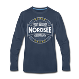 Nordsee Beaches - Männer Premium Langarmshirt - Navy