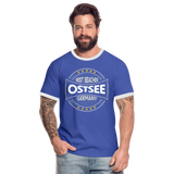 Ostsee Beaches - Männer Kontrast-T-Shirt - Blau/Weiß