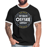 Ostsee Beaches - Männer Kontrast-T-Shirt - Schwarz/Weiß