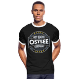 Ostsee Beaches - Männer Kontrast-T-Shirt - Schwarz/Weiß