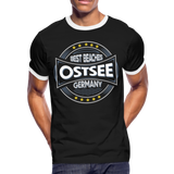 Ostsee Beaches - Männer Kontrast-T-Shirt - Schwarz/Weiß