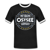 Ostsee Beaches - Männer Kontrast-T-Shirt - Schwarz/Weiß