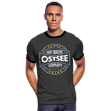 Ostsee Beaches - Männer Kontrast-T-Shirt - Anthrazit/Schwarz