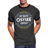 Ostsee Beaches - Männer Kontrast-T-Shirt - Anthrazit/Schwarz