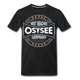 Ostsee Beaches - Männer Premium T-Shirt - Schwarz