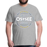 Ostsee Beaches - Männer Premium T-Shirt - Grau meliert