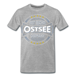 Ostsee Beaches - Männer Premium T-Shirt - Grau meliert