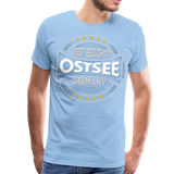 Ostsee Beaches - Männer Premium T-Shirt - Sky