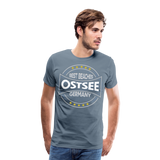 Ostsee Beaches - Männer Premium T-Shirt - Blaugrau