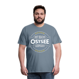 Ostsee Beaches - Männer Premium T-Shirt - Blaugrau