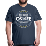 Ostsee Beaches - Männer Premium T-Shirt - Navy