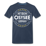 Ostsee Beaches - Männer Premium T-Shirt - Navy