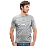 Ostsee Beaches - Männer Slim Fit T-Shirt - Grau meliert