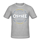 Ostsee Beaches - Männer Slim Fit T-Shirt - Grau meliert