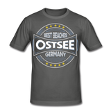 Ostsee Beaches - Männer Slim Fit T-Shirt - Graphite