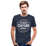 Ostsee Beaches - Männer Slim Fit T-Shirt - Navy