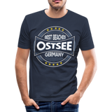 Ostsee Beaches - Männer Slim Fit T-Shirt - Navy