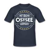 Ostsee Beaches - Männer Slim Fit T-Shirt - Navy