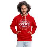 Ostsee Beaches - Männer Kontrast-Hoodie - Rot/Weiß