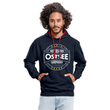 Ostsee Beaches - Männer Kontrast-Hoodie - Navy/Rot