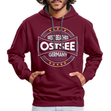 Ostsee Beaches - Männer Kontrast-Hoodie - Weinrot/Anthrazit