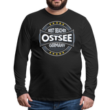 Ostsee Beaches - Männer Premium Langarmshirt - Schwarz