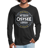 Ostsee Beaches - Männer Premium Langarmshirt - Schwarz