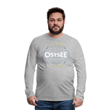 Ostsee Beaches - Männer Premium Langarmshirt - Grau meliert