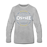 Ostsee Beaches - Männer Premium Langarmshirt - Grau meliert