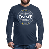 Ostsee Beaches - Männer Premium Langarmshirt - Navy