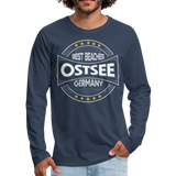 Ostsee Beaches - Männer Premium Langarmshirt - Navy