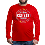 Ostsee Beaches - Männer Premium Langarmshirt - Rot