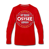 Ostsee Beaches - Männer Premium Langarmshirt - Rot