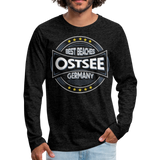 Ostsee Beaches - Männer Premium Langarmshirt - Anthrazit